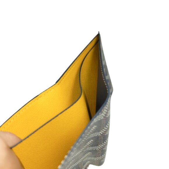 Goyard Victoire Bi-Fold Wallet in Navy Blue Leather - Picture 5 of 10